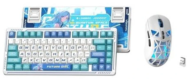 Main image of LINGBAO K75 Wireless Mechanical Keyboard,75% Anime Gaming Keyboard,Tri-Mode 2.4GHz/BT/Wired Rechargeable Keyboard+ SM802 Wireless Gaming Mouse,24,000 DPI Max,Lightweight Computer Mouse for Laptop/PC