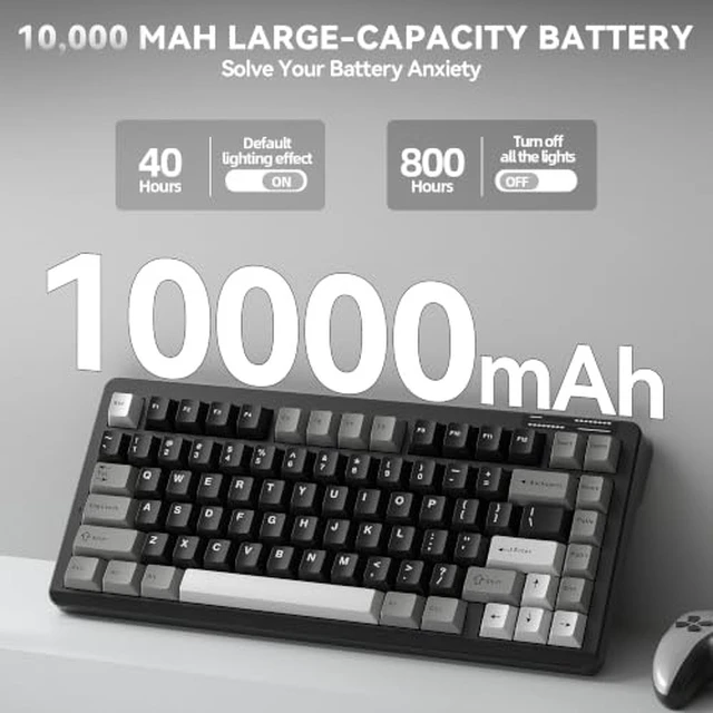Alt view image 5 of 7 - LINGBAO K75 Wireless Mechanical 75% Gaming Keyboard+SOLAKAKA SM802 Wireless Gaming Mouse
