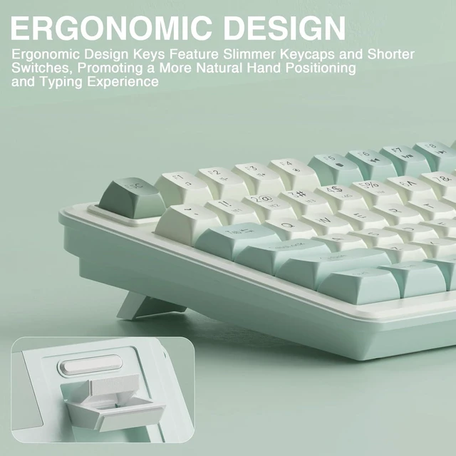 Alt view image 7 of 7 - SOLAKAKA SK90 75% Wireless Gaming Keyboard with Media Knob & Number Pad