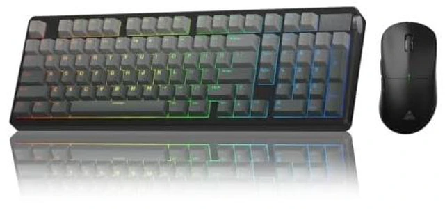 Main image of LEOBOG A98 Wireless Mechanical Keyboard and Mouse Combo, RGB Backlit Rechargeable 8000mAh Battery, Creamy Keyboard with Number Pad+ 2400DPI Mice, Programmable Keyboard Mouse with Software for PC Gamer