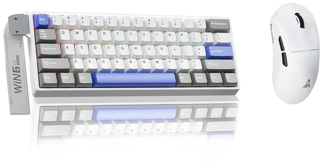 Main image of Aula WIN60 HE MAX- 60% Mechanical Gaming Keyboard Wired, Hall Effect Magnetic Switch Keyboard+SOLAKAKA SM850 Wireless Gaming Mouse24000 DPI Adjustable, Lightweight, Ergonomic Wireless Mouse