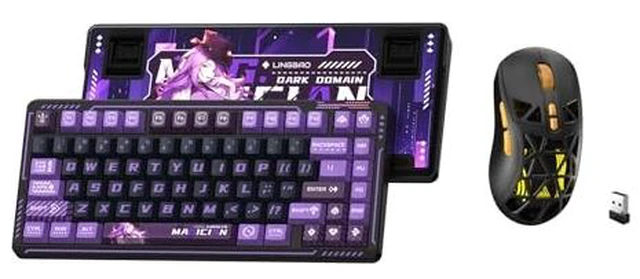 Main image of LINGBAO K75 Wireless Mechanical Keyboard,75% Anime Gaming Keyboard,Tri-Mode 2.4GHz/BT/Wired Rechargeable Keyboard+ SM802 Wireless Gaming Mouse,24,000 DPI Max,Lightweight Computer Mouse for Laptop/PC