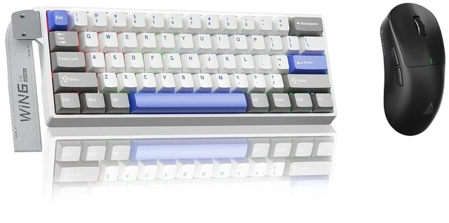 Main image of Aula WIN60 HE MAX- 60% Mechanical Gaming Keyboard Wired, Hall Effect Magnetic Switch Keyboard+SOLAKAKA SM850 Wireless Gaming Mouse24000 DPI Adjustable, Lightweight, Ergonomic Wireless Mouse