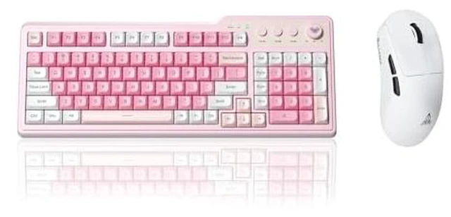 Main image of Aula F3099 Wireless Keyboard with Media Knob RGB Backlit Gaming Keyboard + SOLAKAKA SM850 - Wireless Gaming Mouse - Programmable Buttons,24000 DPI AdjustablePC Gaming & Office Mice for Win/Mac/Linux