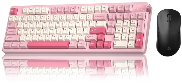 Main image of LEOBOG A98 Wireless Mechanical Keyboard, Tri-Mode BT5.0/2.4GHz/USB-C, Creamy Keyboard with Number Pad +SOLAKAKA SM850 Gaming Mouse Wireless, 24000 DPI, 55g Lightweight Mouse Gaming, 6 Programmable But