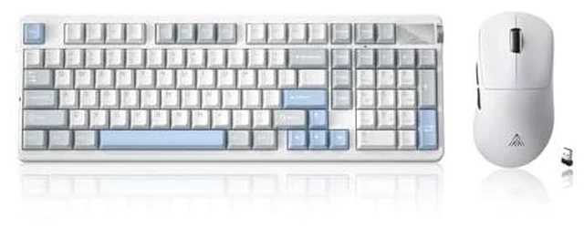Main image of LEOBOG A98 Wireless Mechanical Keyboard and Mouse Combo, RGB Backlit Rechargeable 8000mAh Battery, Creamy Keyboard with Number Pad+ 2400DPI Mice, Programmable Keyboard Mouse with Software for PC Gamer
