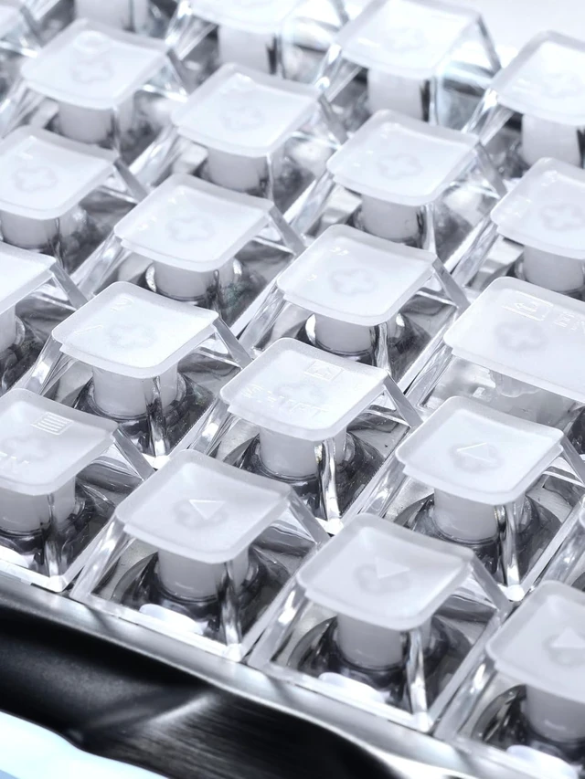 Alt view image 7 of 7 - Mercury V60 Pro 60% HE Magnetic Keyboard (Silver Frost)