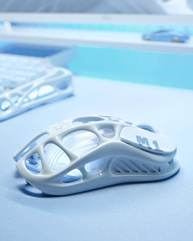Alt view image 6 of 7 - Mercury K1 Keyboard & M1 Pro Mouse - Ice Blue