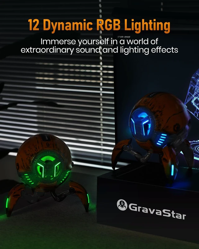 Alt view image 7 of 7 - Mars Pro Bluetooth Gaming Speaker with Deep Bass & RGB Lights
