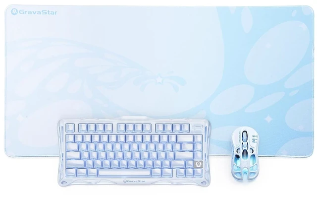 Main image of Mercury K1 Keyboard & M1 Pro Mouse & Mouse Pad - Ice Blue