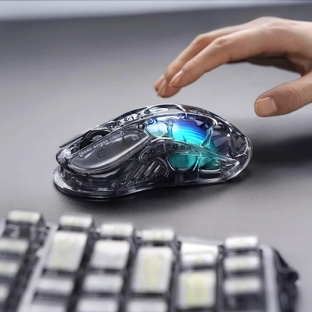 Alt view image 5 of 7 - Mercury M2 Wireless Gaming Mouse with RGB - 1k Polling Rate