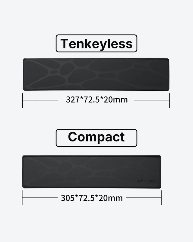 Alt view image 5 of 7 - 60% Keyboard Wrist Rest Pad, 32.7 * 72.5 * 20mm / 12.9 * 2.85 * 0.79 inch, Compatible Mercury V60 Series and Other 60% Keyboards - Black