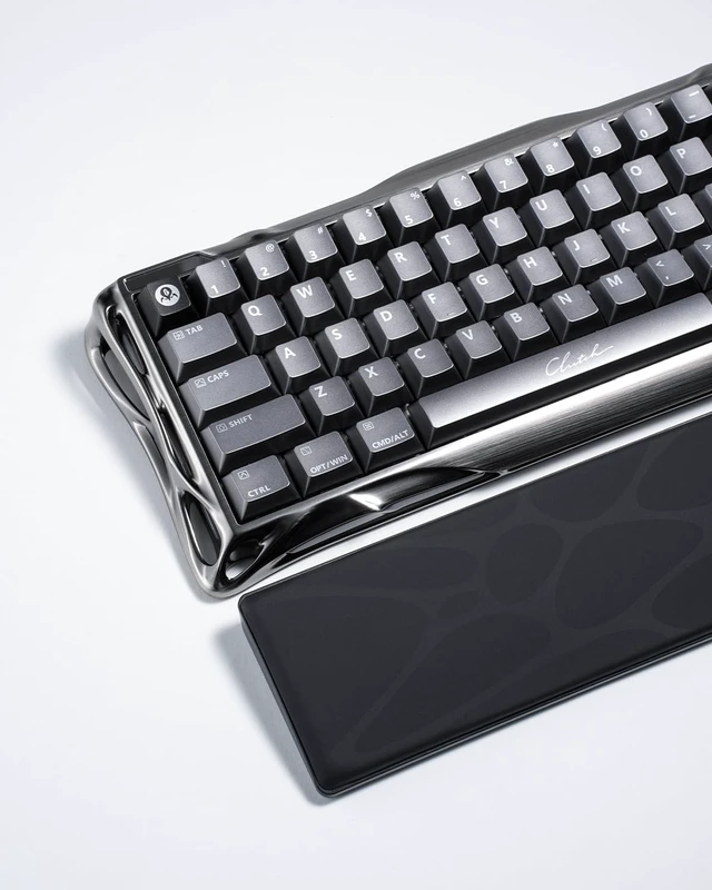 Alt view image 6 of 7 - 60% Keyboard Wrist Rest Pad, 32.7 * 72.5 * 20mm / 12.9 * 2.85 * 0.79 inch, Compatible Mercury V60 Series and Other 60% Keyboards - Black