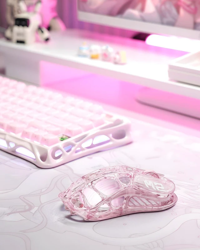 Alt view image 2 of 6 - Mercury M2 Wireless Gaming Mouse, Hollowed-Out Design, 1K Polling