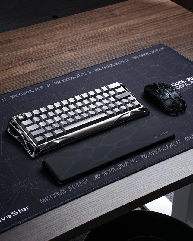 Alt view image 7 of 7 - 60% Keyboard Wrist Rest Pad, 32.7 * 72.5 * 20mm / 12.9 * 2.85 * 0.79 inch, Compatible Mercury V60 Series and Other 60% Keyboards - Black