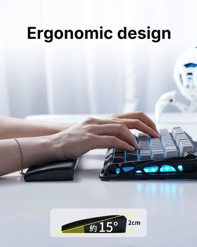 Alt view image 3 of 7 - Keyboard Wrist Rest Pad - Black