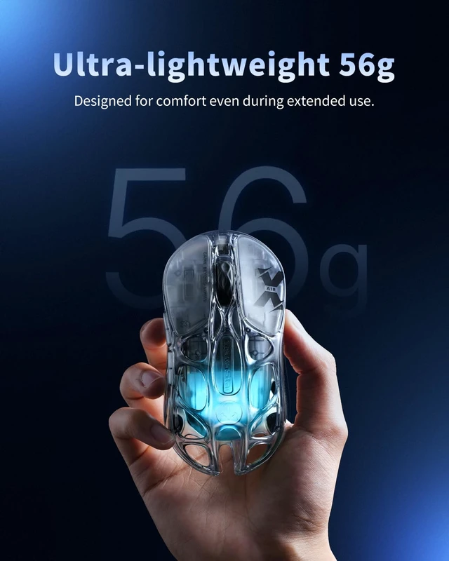 Alt view image 4 of 7 - Mercury X AIR Wireless Gaming Mouse, True 8K Performance