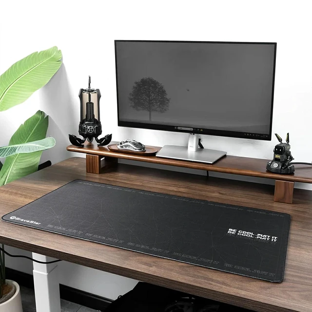 Alt view image 2 of 3 - Large Gaming Mouse Pad with Non-Slip Rubber Base,Stitched Edge,Desk mat for Laptop,Computer & PC, Wristing Pad for Gamer,Office & Home-Black