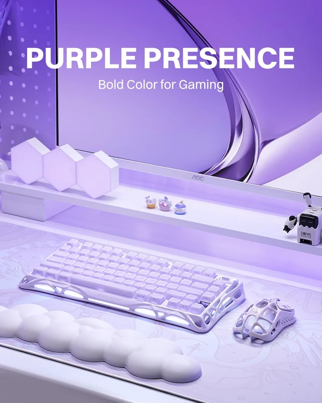 Alt view image 2 of 7 - Mercury K1 75% Wireless Mechanical Gaming Keyboard RGB Backlit