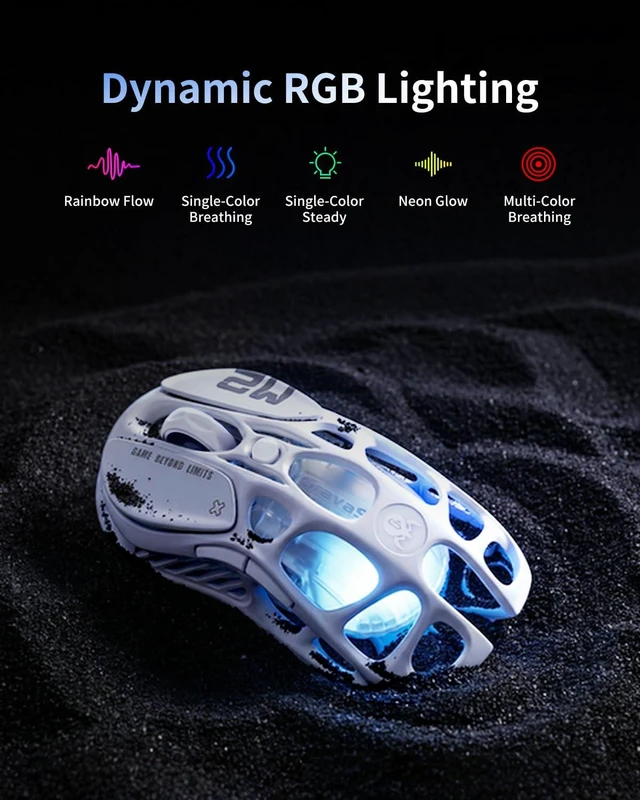 Alt view image 7 of 7 - Mercury K1 Lite Keyboard Crystal Aurora & M2 Mouse Opaline White