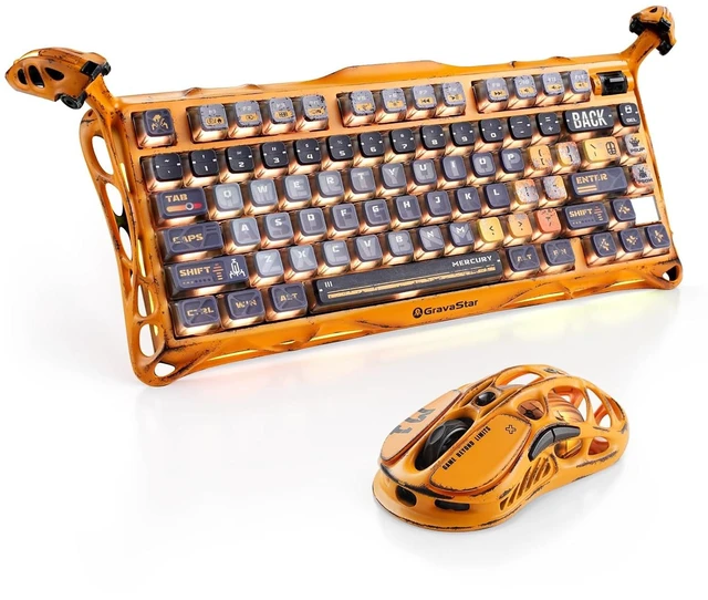 Main image of Mercury K1 Pro Keyboard & M1 Pro Mouse - Battle-Worn Yellow
