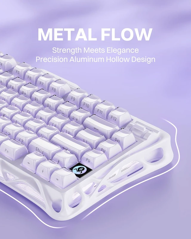 Alt view image 3 of 7 - Mercury K1 75% Wireless Mechanical Gaming Keyboard RGB Backlit