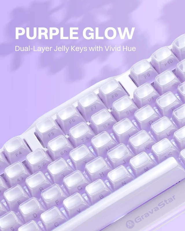 Alt view image 5 of 7 - Mercury K1 75% Wireless Mechanical Gaming Keyboard RGB Backlit