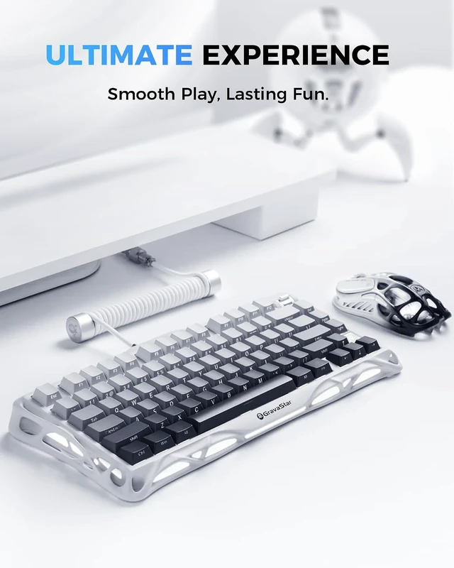 Alt view image 2 of 7 - Mercury K1 75% Wireless Mechanical Gaming Keyboard RGB Backlit
