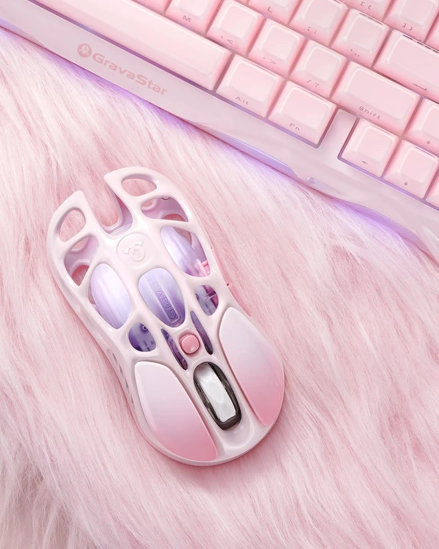 Alt view image 7 of 7 - Mercury K1 Keyboard & M1 Pro Mouse - Sakura Pink