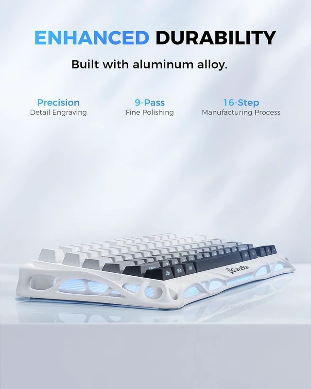 Alt view image 7 of 7 - Mercury K1 75% Wireless Mechanical Gaming Keyboard RGB Backlit