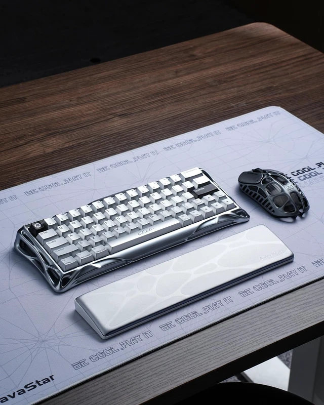 Alt view image 7 of 7 - Mercury V60 pro Keyboard Wrist Rest Pad - Sliver