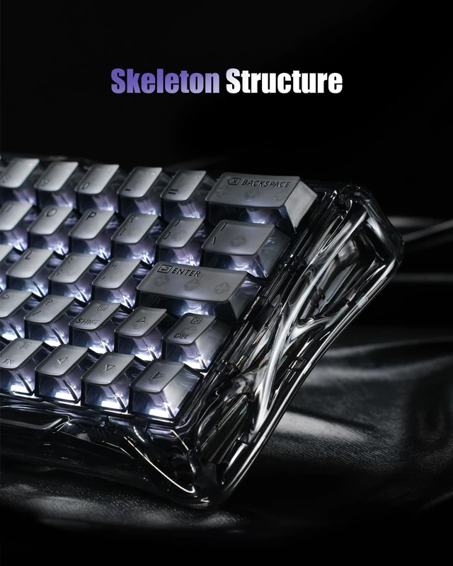 Alt view image 3 of 7 - Mercury V60 HE Gaming Keyboard, Onyx Crystal