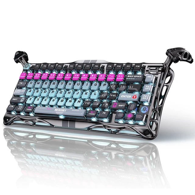 Alt view image 2 of 7 - V75 Pro Gaming Keyboard Cyberpunk with Gaming Mouse X pro