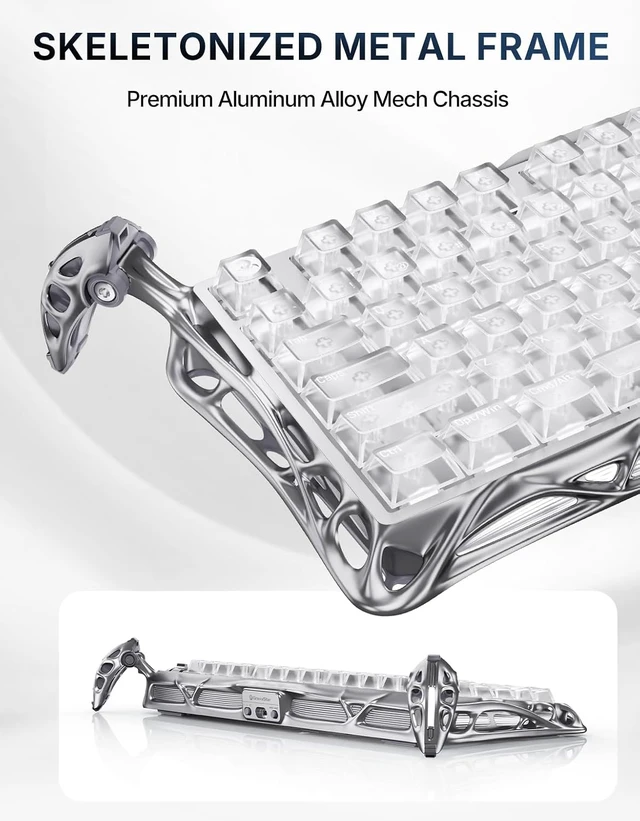 Alt view image 3 of 7 - Mercury K1 Pro 75% Wireless Mechanical Gaming Keyboard, Hot-Swap
