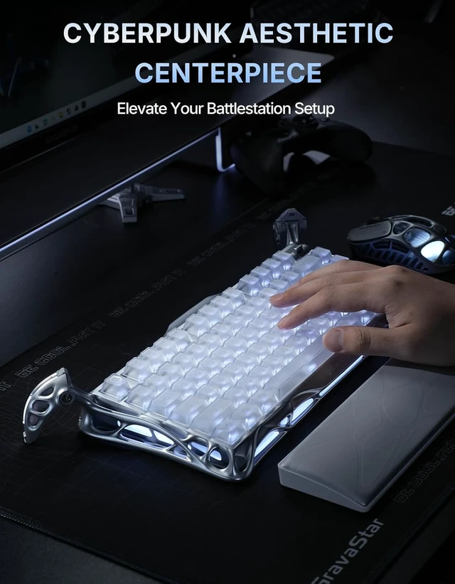 Alt view image 2 of 7 - Mercury K1 Pro 75% Wireless Mechanical Gaming Keyboard, Hot-Swap