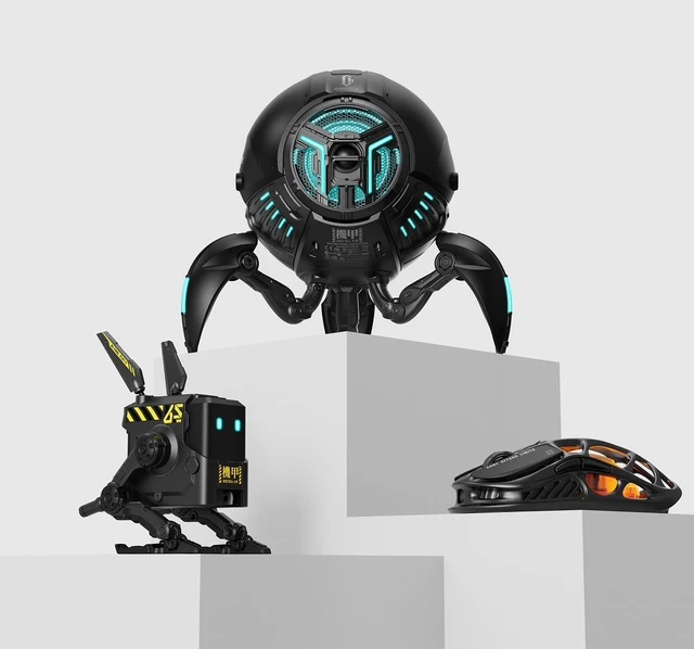 Main image of Mars Pro Portable Bluetooth Speaker with Mercury M2 Wireless Gaming Mouse with Alpha65 Robot Fast GaN Charger Block