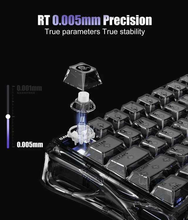 Alt view image 3 of 7 - Mercury V60 HE Gaming Keyboard with X Pro Gaming Mouse