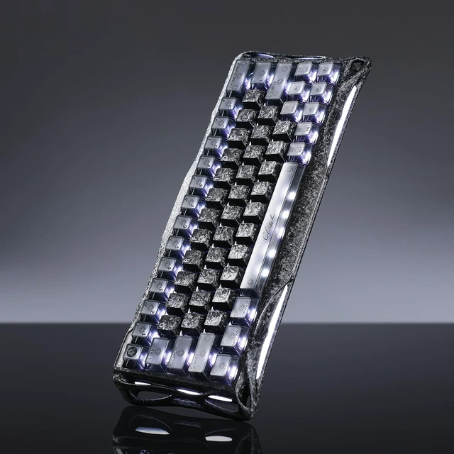 Alt view image 5 of 7 - Mercury V60 Pro 60% HE Magnetic Keyboard (Cyber Frost Black)