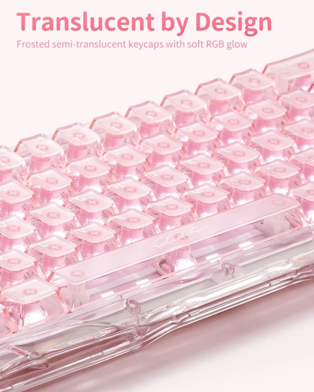 Alt view image 2 of 7 - Mercury V60 HE Gaming Keyboard with M1 Pro Mouse Pink Combo