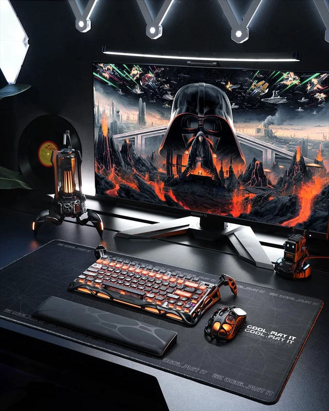 Alt view image 2 of 7 - Mercury K1 Pro Keyboard CyberFlare & X Pro Mouse Galaxy Black