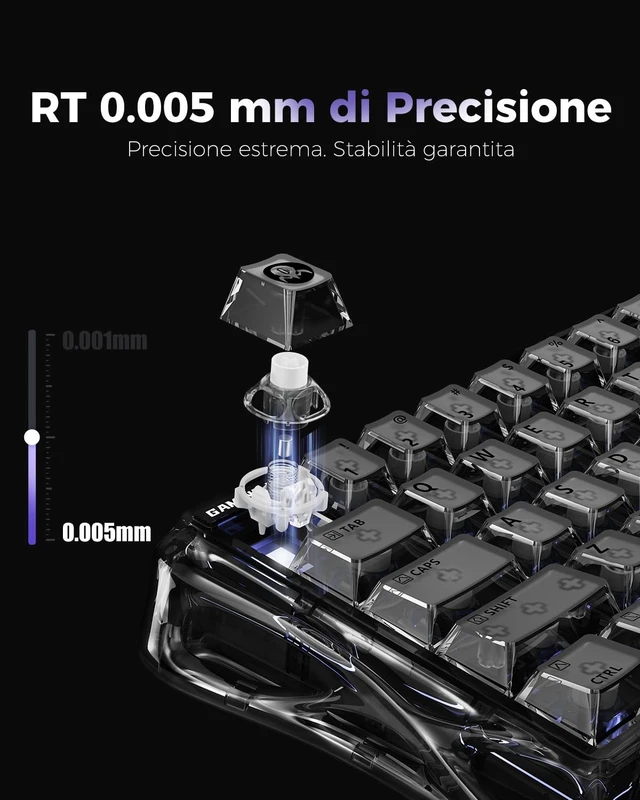 Alt view image 5 of 6 - Mercury V60 HE Gaming Keyboard with M2 Mouse Combo