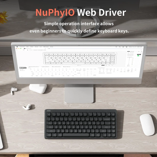 Alt view image 4 of 7 - Node75 Wireless Mechanical Keyboard, 75% Hot Swappable Custom Keyboard, 82 Keys Computer Gaming Keyboards, Supports Touch Gestures, PBT Keycaps, RGB Backlit, Bluetooth/2.4GHz/USB-C