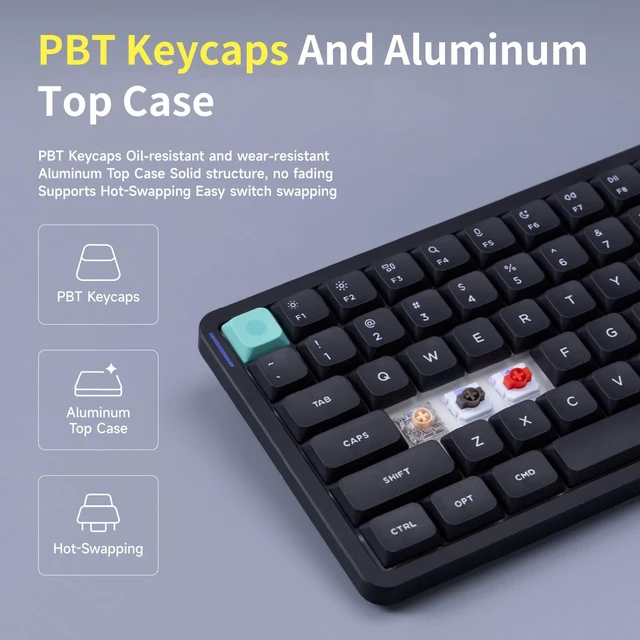 Alt view image 3 of 7 - Air75 V3 Wireless Mechanical Keyboard with Multi-Function Knob