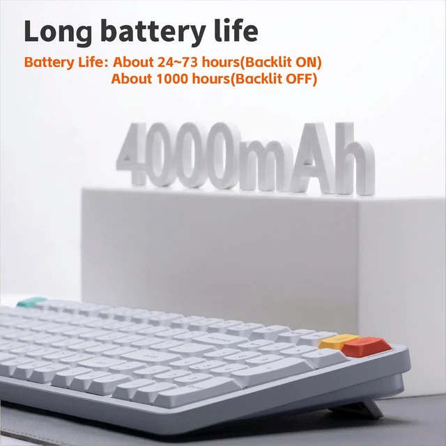 Alt view image 5 of 7 - Air100 V3 Wireless Mechanical Keyboard with Multifunctional knob