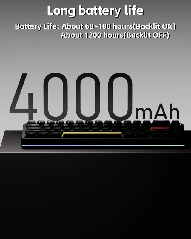 Alt view image 4 of 6 - Halo V2 IO Wireless Mechanical Keyboard with PBT Keycaps,Hot Swappable Custom Gaming Keyboard,Aluminum Alloy Frame,RGB Backlit,Gasket Structure,BT5.0/USB-C/2.4GHz Low Latency Office Keyboards