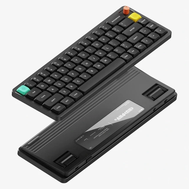 Alt view image 7 of 7 - Air65 V3 Wireless Mechanical Keyboard with Multifunctional knob