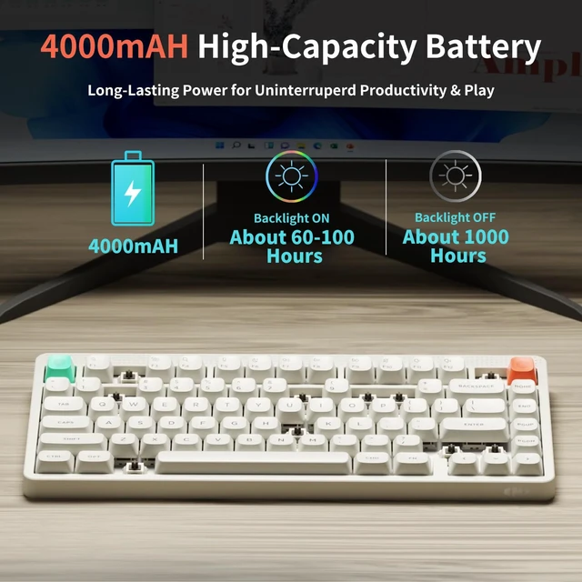 Alt view image 6 of 7 - Node75 Wireless Mechanical Keyboard, 75% Gaming Keyboard