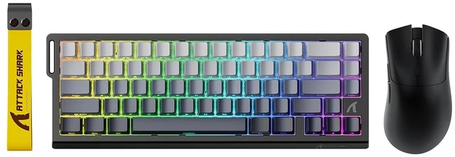 Main image of X68HE 60% Wired RT 8K Keyboard and Wireless R1 Mouse-Moonlight