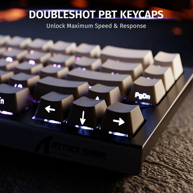 Alt view image 7 of 7 - X68 HE RT Mechanical Gaming Keyboard 60% Wired TKL-Moonlight
