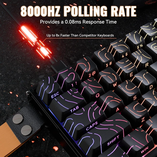 Alt view image 4 of 7 - X68MAX HE Wired RT RGB Mechanical Gaming Keyboard-BlackContour